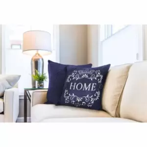Image of Emma Barclay Pair Amor Home Cushion Cover Navy