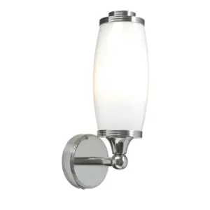 Image of IP44 Wall Light Enclosed Glass Shade LED Included Polished Chrome LED G9 3.5W