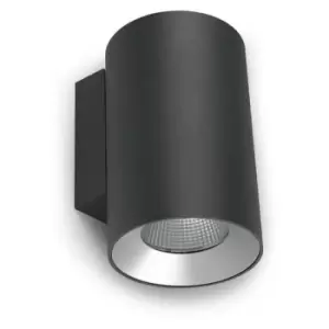 Image of LEDS C4 Cosmos Wall Fixture o131 Double Emission Outdoor LED Up Down Light Medium Urban Grey IP55 IK 4000K