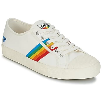 Image of Gola Classics White and Multi 'Coaster Rainbow' Ladies Plimsolls - 3 - off white