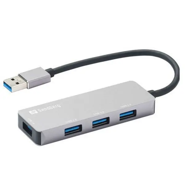 Image of Sandberg Sandberg External 4-Port USB-A Pocket Hub HUB-E4SBUSBA