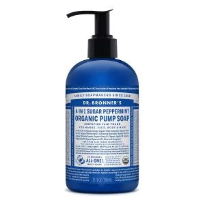 Image of Dr Bronner Dr Bronner Peppermint Organic Pump Soap 355ml