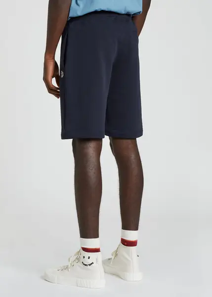 Image of Paul Smith Dark Navy Cotton Zebra Logo Shorts