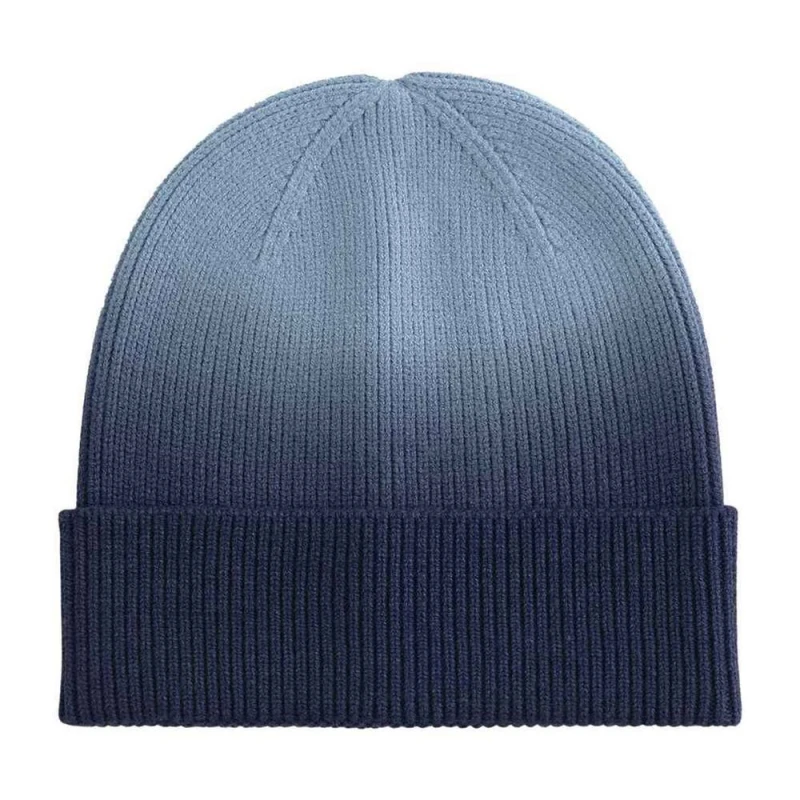 Image of Beechfield Mens Dip Dye Beanie in Navy Navy Male One Size