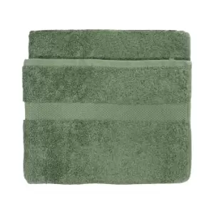 Image of Loft Combed Cotton Hand Towel Eucalyptus
