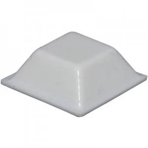 Image of Foot self adhesive square White L x W x H 20.5 x 20.5 x 7.5 mm