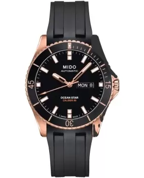 Image of Mido Ocean Star 200 Black Dial Rubber Strap Mens Watch M026.430.37.051.00 M026.430.37.051.00