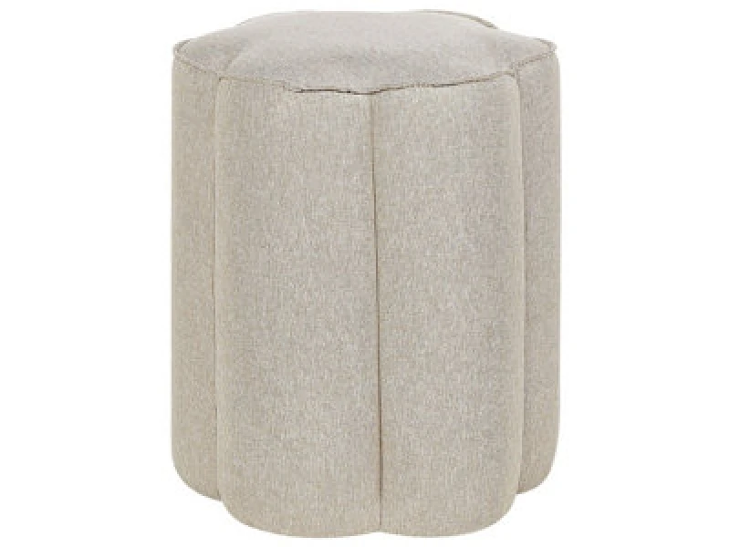 Image of Beliani Pouffe Tappen Faux Linen Beige