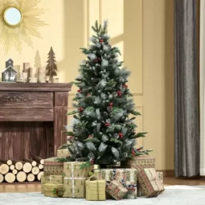 Image of Christmas Time 5FT Artificial Snow Dipped Christmas Tree Xmas Pencil Tree Holiday Decoration