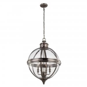 Image of 4 Light Ceiling Chandelier Pendant Light Antique Nickel, E14