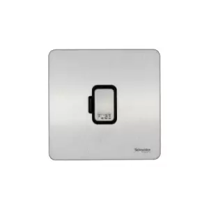 Image of Schneider USFP 13A Unswitched Fused Spur Black Insert Polished Chrome - GU5400BPC