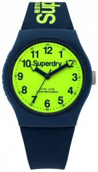 Image of Superdry Mens Navy Silicone Strap Watch