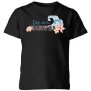 Image of Moana One with The Waves Kids T-Shirt - Black - 11-12 Years