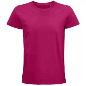 Image of SOLS Unisex Adult Pioneer Organic T-Shirt (L) (Fuchsia)