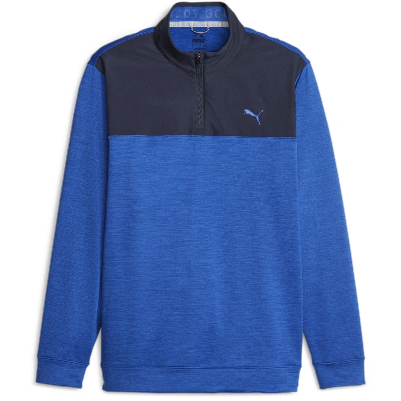 Image of Puma Cloudspun quarter Zip Mens - Blue Blue 2XL