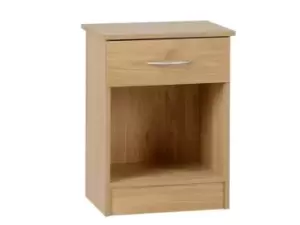 Image of Seconique Bellingham Oak 1 Drawer Bedside Cabinet