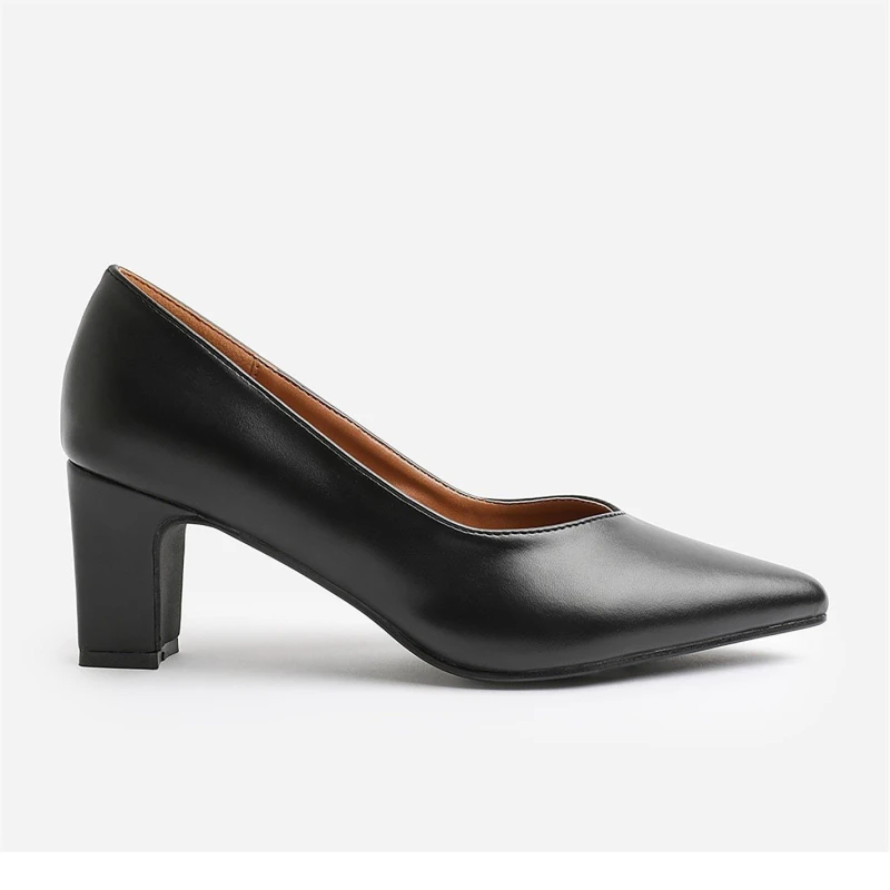 Image of Where's That From 'Ava' Block Heel With Pointed Toe True Black