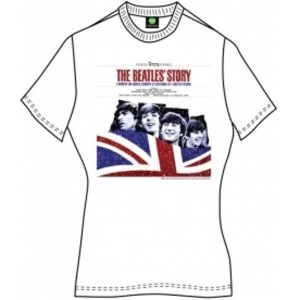 Image of The Beatles The Beatles Story Ladies White T Shirt Medium