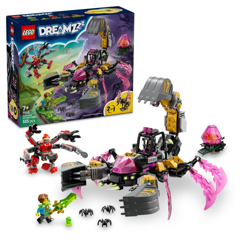 Image of LEGO DREAMZzz 2in1 Nightmare Scorpion Digger Toy 71513
