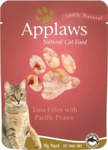 Image of Applaws Tuna and Pacific Prawns Cat Food 12 x 70g