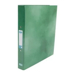 Image of Elba Classy A4 Ring Binder 2 O-Ring 25mm Laminated Gloss Finish Green Single