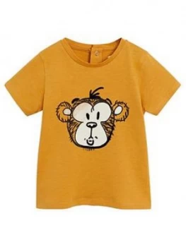 Image of Mango Baby Boys Monkey Print T-Shirt