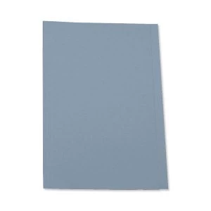 Image of 5 Star Foolscap Square Cut Folder Recycled Pre-punched Blue Pack of 100