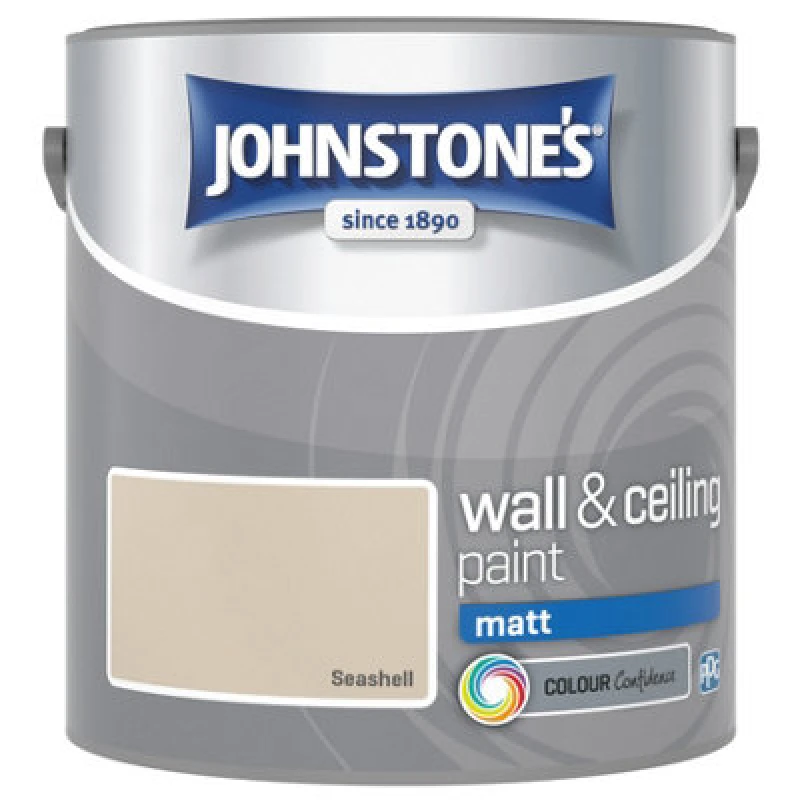 Image of Johnstone's Matt Emulsion Paint, 2.5L, Seashell