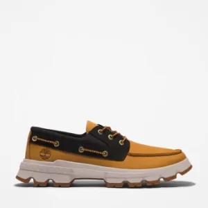 Image of Timberland Tbl Originals Ultra Moc-toe Boat Shoe For Men In Yellow Light Brown, Size 8