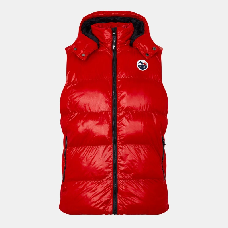 Image of Born Rich Mens Detachable Hood Gilet Red male Small