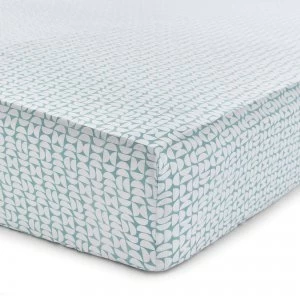 Image of Helena Springfield Liv Tolka Teal Fitted Sheet Teal (Blue)