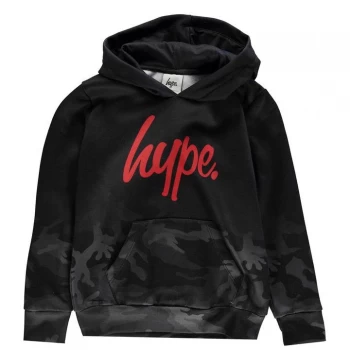 Image of Hype Black Camo Fade Kids Pullover Hoodie - Black