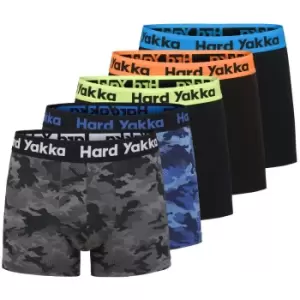 Image of Hard Yakka Mens Cotton Five Pack Trunk Boxer Shorts Medium