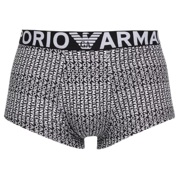 Image of Emporio Armani Knitted Trunks Black/White Size L Men