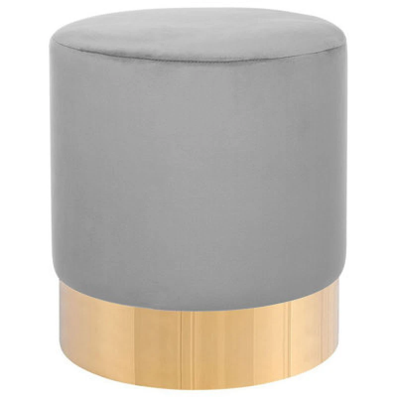Image of Beliani Pouffe Sophia Velvet Light Grey