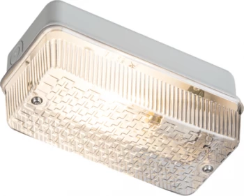 Image of KnightsBridge 100W IP65 BC B22d Aluminium Base Clear Polycarbonate Bulkhead
