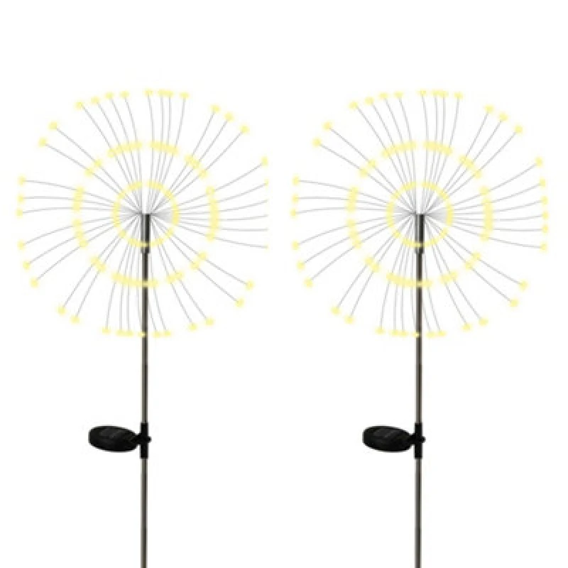 Image of Streetwize Pair of Solar Stake Starburst LED Lights - Multi Multi One Size