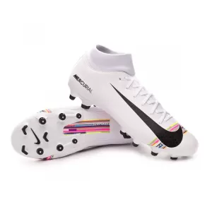 Image of Nike Junior Mercurial Superfly 6 MG Academy Football Boots - White Black, White/Black, Size 2