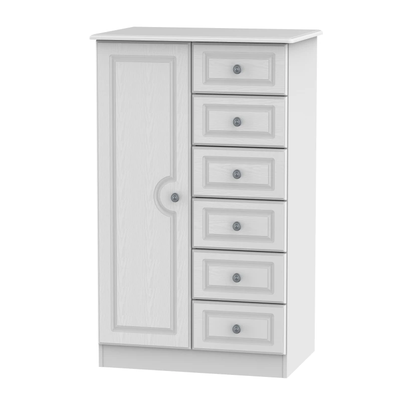Image of Welcome Furniture Welcome Furniutre Pembrey 1 Door 5 Drawer Kids Robe - Ready Assembled PEM059W