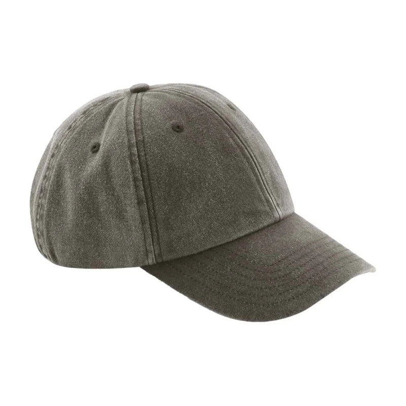 Image of Beechfield Beechfield Men Vintage Low Profile Cap in Brown Brown One Size Male 5063470780624