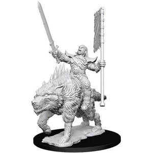 Image of Pathfinder Battles Deep Cuts Unpainted Miniatures (W7) Orc on Dire Wolf
