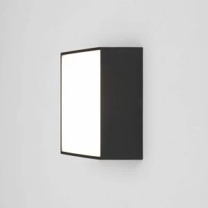 Image of LED 1 Light Outdoor Square Small Flush Light Textured Black IP65