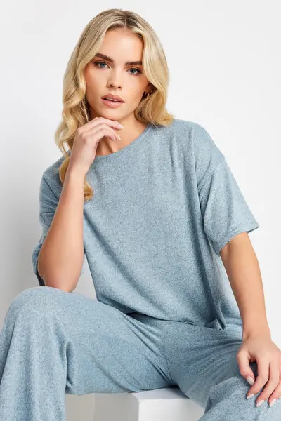 Image of PixieGirl Petite Short Sleeve Top Light Blue