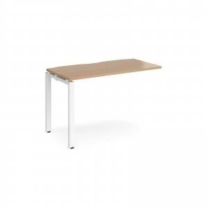 Image of Adapt II Add On Unit Single 1200mm x 600mm - White Frame Beech top