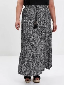 Image of Evans Animal Print Maxi Skirt