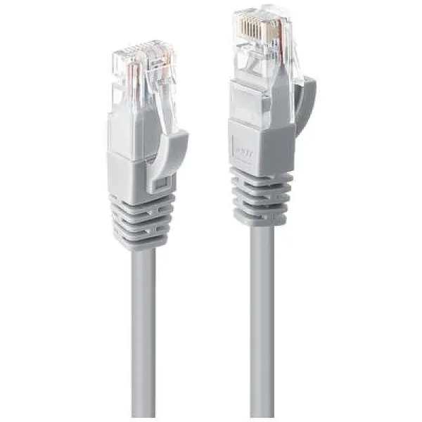 Image of LINDY 48008 RJ45 Network cable, patch cable CAT 6 U/UTP 15m Grey