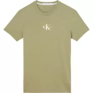Image of Calvin Klein Jeans Monogram Logo Tee - Green