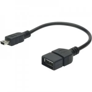 Image of Digitus USB 2.0 Adapter [1x USB 2.0 connector Mini B - 1x USB 2.0 port A] AK-300310-002-S