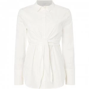 Image of Linea Tie Front Shirt White 8 - White