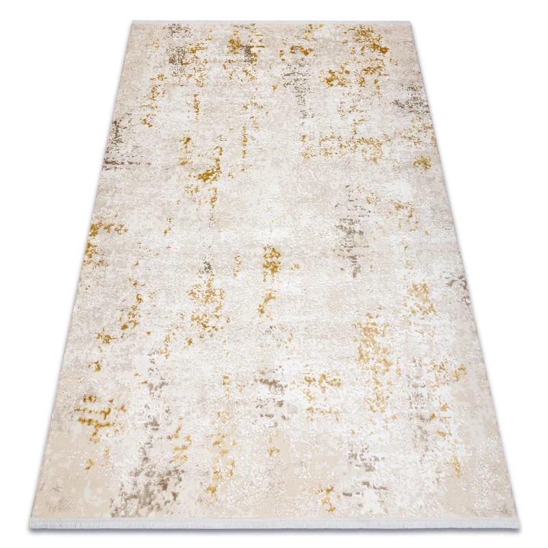 Image of RugsX Modern Carpet Duke 51546 Cream / Gold - Vintage, Structured, Very Soft 120X170 Cm